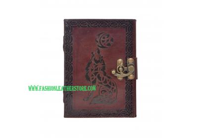 Vintage Handmade Leather Journal New Design Moon Fox Journal Sketchbook & Notebook